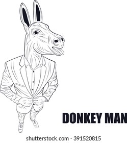Cartoon character donkey