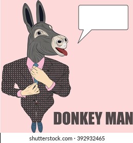 Cartoon character donkey