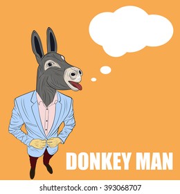 Cartoon character donkey