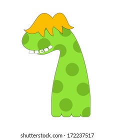 Cartoon Character Dumb Green Creature