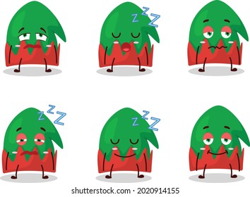 Cartoon character of dwarf hat with sleepy expression. Vector illustration