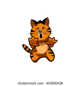 Cartoon Character. Emotion: shouting "NO!"