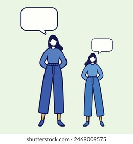 Cartoon Character with Empty Speech Bubble: Social Media, Chat, Conversation, Messaging Concept