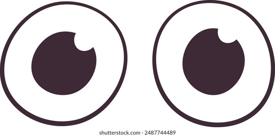 Ilustración vectorial de Cartoon Character Eyes