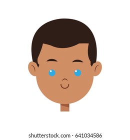 cartoon character face boy children