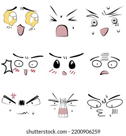 cartoon character face expressions emoji