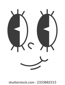 Cartoon Character Face Vector Illustration