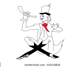 cartoon character. fairytale man