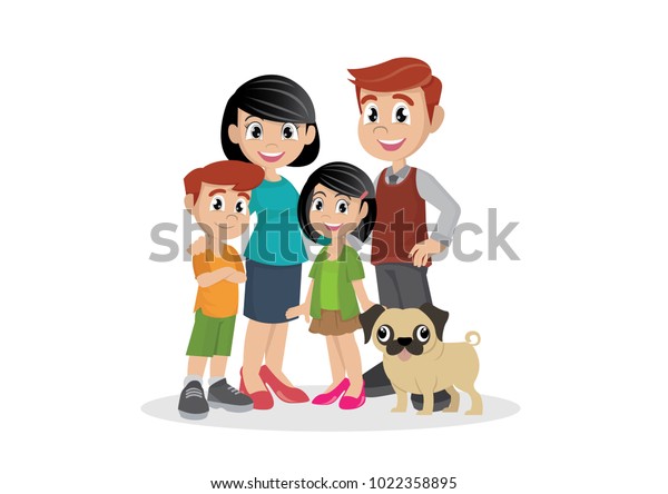 Vector De Stock Libre De Regalias Sobre Caricatura Familia Con