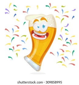 Cartoon character fancy beer