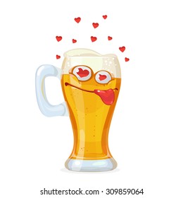 Cartoon character fancy beer