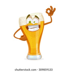 Cartoon character fancy beer