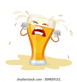 Cartoon character fancy beer