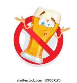 Cartoon character fancy beer