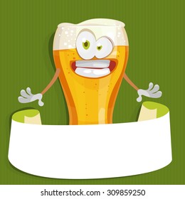 Cartoon character fancy beer