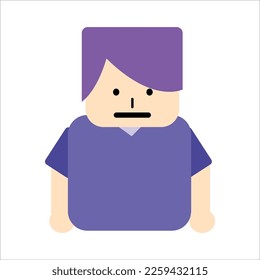 cartoon character in the flat design style