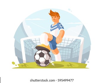 Cartoon character football player