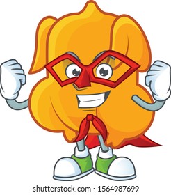 Cartoon character fried chicken with mascot super hero