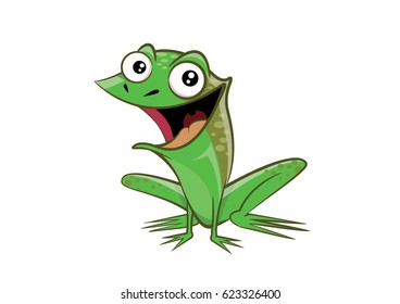 Cartoon character, Frog smile,vector eps10