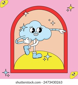 cartoon character in fun mood vector art work  