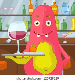 Cartoon Character Funny Monster. Vector Illustration. EPS 10.