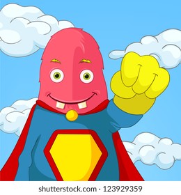 Cartoon Character Funny Monster. Vector Illustration. EPS 10.