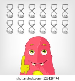 Cartoon Character Funny Monster. Vector Illustration. EPS 10.