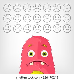 Cartoon Character Funny Monster. Vector Illustration. EPS 10.