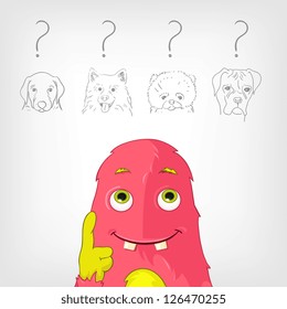 Cartoon Character Funny Monster. Vector Illustration. EPS 10.