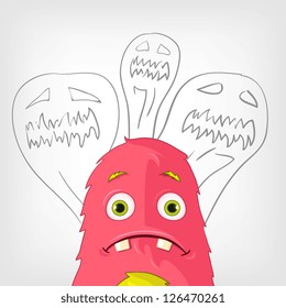 Cartoon Character Funny Monster. Vector Illustration. EPS 10.