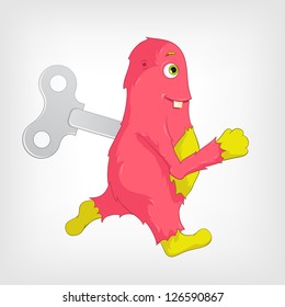 Cartoon Character Funny Monster. Vector Illustration. EPS 10.