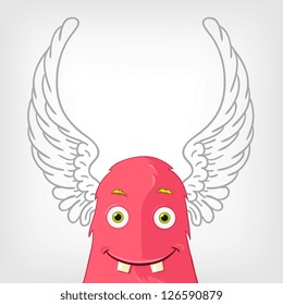 Cartoon Character Funny Monster. Vector Illustration. EPS 10.