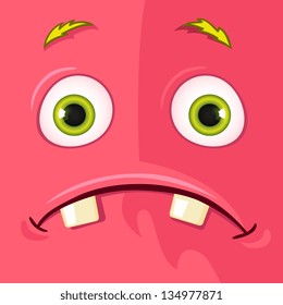 Cartoon Character Funny Monster. Vector EPS 10. Avatar.