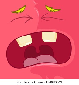 Cartoon Character Funny Monster. Vector EPS 10. Avatar.