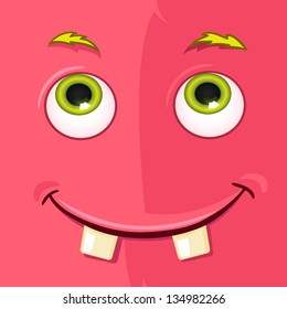 Cartoon Character Funny Monster. Vector EPS 10. Avatar.