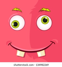 Cartoon Character Funny Monster. Vector EPS 10. Avatar.