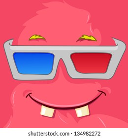 Cartoon Character Funny Monster. Vector EPS 10. Avatar.