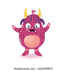 cartoon character funny monster vector illustration