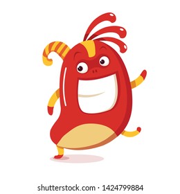 cartoon character funny monster vector illustration