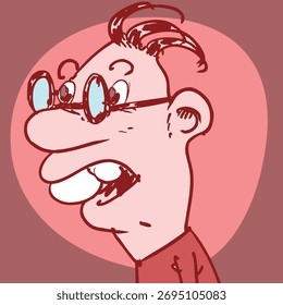 cartoon character funny vector illustration.