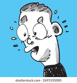 cartoon character funny vector illustration.