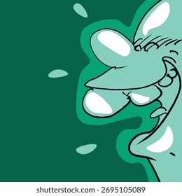 cartoon character funny vector illustration.
