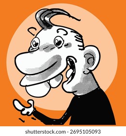 cartoon character funny vector illustration.