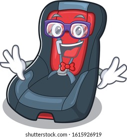 cartoon character of Geek baby car seat design