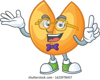 cartoon character of Geek chinese fortune cookie design