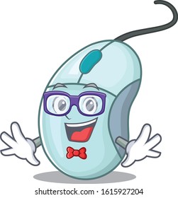 cartoon character of Geek computer mouse design