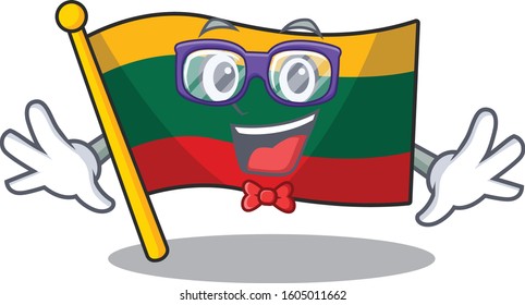cartoon character of Geek flag lithuania design