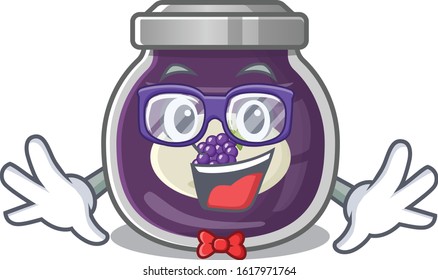 cartoon character of Geek grape jam design