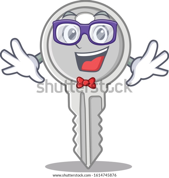 cartoon character of Geek\
in key design