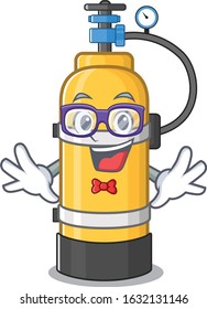 cartoon character of Geek oxygen cylinder design